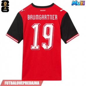 Lacne Muži Futbalové dres Rakúsko Christoph Baumgartner #19 MS 2026 Krátky Rukáv - Domáci